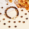 Olycraft Grade AB Natural Tiger Eye Round Beads Strands G-OC0001-19-5