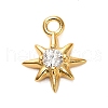 925 Sterling Silver Clear Cubic Zirconia 8-Pointed Star Charms STER-U009-06G-01-1