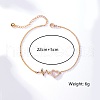 Elegant Brass Micro Pave Cubic Zirconia Heart Charm Anklets for Beach Vacation QS8241-3