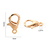 Zinc Alloy Lobster Claw Clasps PALLOY-YW0001-12KCG-4