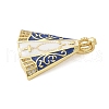 Brass Micro Pave Cubic Zirconia Pendants KK-P293-18G-2