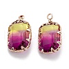 Two Tone Transparent Glass Pendants GLAA-F110-03A-3