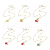 6Pcs 6 Styles Resin Fruit Pendant Necklaces NJEW-JN05204-2