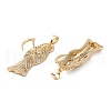 Brass Micro Pave Clear Cubic Zirconia Pendants ZIRC-M116-07G-2