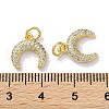 Rack Plating Brass Micro Pave Cubic Zirconia Pendants KK-Z039-22G-3