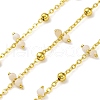 Handmade Faceted Natural White Jade Beaded Chains CHC-L050-02G-04-1
