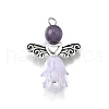 Cat Eye Beads Pendants PALLOY-TA00276-3