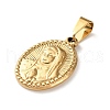 201 Stainless Steel Pendants STAS-U053-08B-G-2