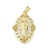 Brass Micro Pave Cubic Zirconia Pendants KK-D317-126G-1