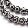 Tibetan Style 3-Eye dZi Beads G-K166-01-8mm-L1-01-3