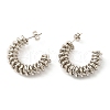 304 Stainless Steel Arch with Spiral Stud Earrings for Women EJEW-F319-08P-1