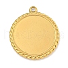 Ion Plating(IP) 304 Stainless Steel Pendants Cabochon Settings X-STAS-A099-04G-1