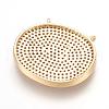 Brass Micro Pave Cubic Zirconia Pendants ZIRC-G107-03G-2