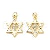 Brass Micro Pave Clear Cubic Zirconia Pendants KK-K365-10A-G-1