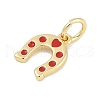 Brass Enamel Charms KK-Q028-07B-G-2
