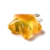 Marine Series Transparent Resin Pendants RESI-E031-02P-05-4
