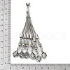 Tibetan Style Alloy Curb Chain Tassel Big Pendants FIND-K013-01AS-09-3