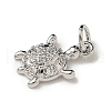 Brass Micro Pave Cubic Zirconia Charms KK-I276-37P-2