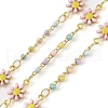 Brass Daisy Flower Link Chains CHC-C003-11G-01-1