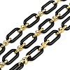 Rack Plating Acrylic & CCB Plastic Chain CHAC-H001-01G-1