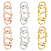 GOMAKERER 6Pcs 3 Colors 925 Sterling Silver S-Hook Clasps FIND-GO0001-44B-1