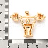 Brass Micro Pave Cubic Zirconia Pendants KK-P250-11G-3