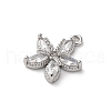 Brass Micro Pave Cubic Zirconia Charms KK-D371-04F-P-2