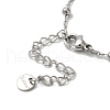 Stainless Steel Double Heart Link Chain Necklaces for Women NJEW-G145-03P-3