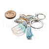 26Pcs Transparent Epoxy Resin & Transparent Acrylic & Faux Suede Tassel Keychain KEYC-JKC01202-04-5