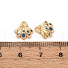 Brass Micro Pave Cubic Zirconia Charms KK-Z112-20G-02-3