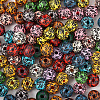 120Pcs 15 colors Painted Natural Wood Beads WOOD-TA0001-66-5