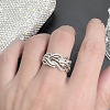 Brass Micro Pave Cubic Zirconia Finger Rings FS-WG45EDE-02-2