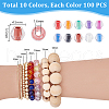   10 Set 10 Colors Transparent Glass Beads GLAA-PH0003-34-5