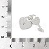 Brass Pave Natural White Shell Pendants KK-S522-15P-3