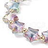 Glass Star Beaded Stretch Bracelet for Women BJEW-JB08273-6