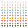 GOMAKERER 100Pcs Electroplate Opaque Glass Connector Charms PALLOY-GO0001-39-1