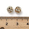 6mm Brass Crystal Rhinestone Beads KK-S519-01A-01G-3