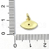 Eye Theme Brass Micro Pave Cubic Zirconia Charms KK-H475-58G-04-3