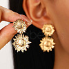 Flower Alloy Dangle Stud Earrings WG3BD20-09-1