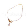 Mother's Day Jewellery Brass Clear Cubic Zirconia Deer Pendant Necklaces FS-WG04B7F-01-3