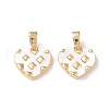 Shell Heart Charms KK-I702-28G-2