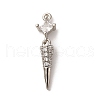 Brass Micro Pave Cubic Zirconia Pendants KK-I276-11P-02-1