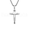 Cross 304 Stainless Steel Pendant Box Chain Long Necklaces for Men FS-WG328E8-02-3