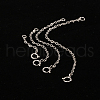 Globleland 4Pcs 4 Styles Sterling Silver Cable Chain Extender STER-GL0001-03-3