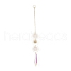 AB Color Plated Crystal Cone Big Pendant Decorations HJEW-JM00832-2