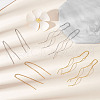 ANATTASOUL 4 Pairs 4 Style Stainless Steel Chain Tassel Ear Threads EJEW-AN0002-91-7
