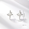 S925 Sterling Silver Star Stud Earrings GP7830-5