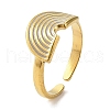 304 Stainless Steel Enamel Open Cuff Rings for Women RJEW-F166-51G-02-1