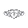 925 Sterling Silver Micro Pave Clear Cubic Zirconia Finger Rings for Women FS-WG35926-04-5