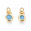 Brass with Single Cubic Zirconia Charms X-ZIRC-F095-03G-3